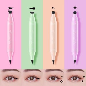 1pcs Dual Ended Eyeliner Stamp Waterproof Liquid Eylinen Seal Stamp Long Lasting Seal Eyeliner Pen