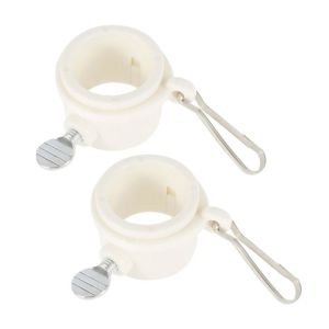2pcs Tangle Free Flag Pole Mounting Ring Clip Rotating Flapole Mounting Rings With Metal Clips