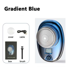 Mini Electric Shaver Led Digital Display Shaver Type-C Fast Charging Portable Scraper Waterproof Pocket Size Shaver for Travel