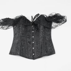 WECHERY Womens Underwear Lace Corset Shaper Bodice Off Shoulder Tube Tops Lingerie Corsets㏇X0408