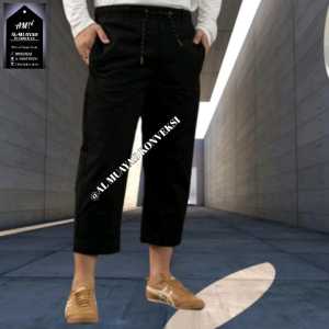 celana sirwal polosan putih panjang bahan dril tebal celana sirwala SEMI CARGO SIMPEL celana panjang polosan pria best quality al muayad konveksi