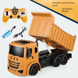 wireless remote control engineering vehicle dump truck simulation dump truck transport vehicle loading vehicle childrens toys Boy Toy Car