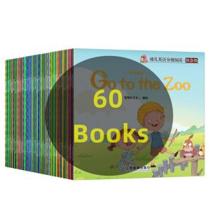 60 Books Set English Story Book for Kids Learning Buku Budak Bedtime Reading Early Learning Education Early Learning Story Books Full Color Coated Paper Bedtime Reading&Baby Early Learning