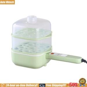 [Auto Vktech] Anti-scald Egg Boiler Holds Up To 12 Eggs Electric Egg Cooker Double Layer Multifunctional Egg Poacher for Hard Boiled