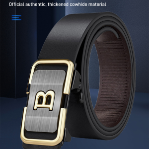 Kangaroo Genuine Leather Belt 2025 New Style Automatic Buckle Mens Casual youth business casual  trendy pants belt