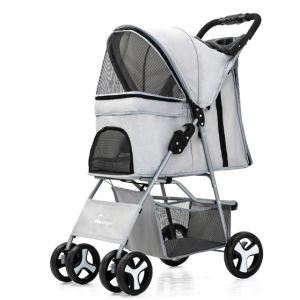 รถเข็นสัตว์เลี้ยงพับเก็บได้ รถเข็นสุนัขและแมว รับนน.ได้ 15 kg รถเข็นสัตว์แบบสูง รถเข็นสุนัข รถเข็นสัตว์เลี้ยงขนาดใหญ่