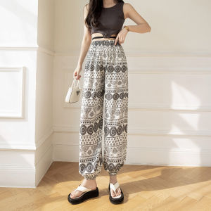 Thai Elephant Pants Women Summer Beach Pants Ladies Thin Mosquito Repellent Pants Wide Leg Long Pants