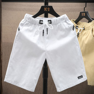 2024 Summer Mens Casual shorts Mens Loose trend 100% cotton versatile five-cent straight leg beach pants