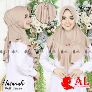 Hijab Instan Bergo Pet Ropel HASANAH Tali Kepang Jersey Premium