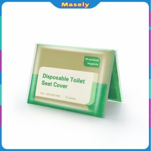 Masely 10Pcs Eco-Friendly Travel Hotel Public Bathroom Use Paper Portable WC Disposable Toilet Seat Cover