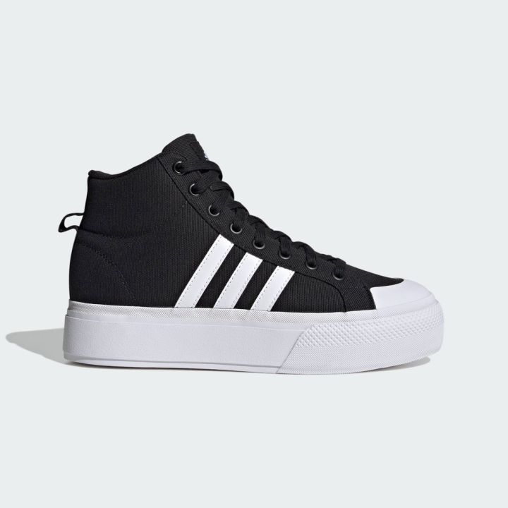 adidas Skateboarding Lifestyle Bravada Platform Mid Shoes Women Black  IE2317 - Main Image