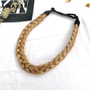 Braided Fried Dough Twists Braid Wig Headband Two Strand Fried Dough Twists Wig Headband Fashionable Girl Hair Accessories