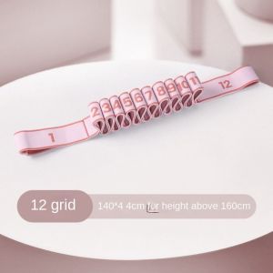 PRAISEDTU Yoga Training Yoga Resistance Band Elastic 8/10/12 Grid Auxiliary Stretching Belt Assist Band Textile Cotton Fitness Resistance Bands Loop Yoga Pilates