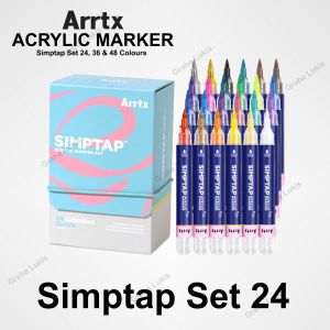 Arrtx 24 / 48 Colors Simptap Acrylic Marker Set