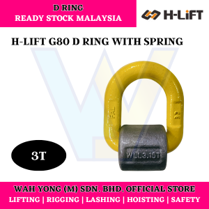 H-LIFT G80 D RING WITH SPRING / WELD-ON POINT (1T - 5T)