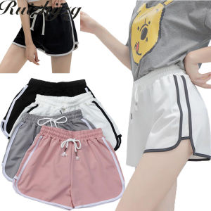 Ruizhijzg Womens Sports Shorts Summer Ladies Girls Female Loose Korean Style High Waist Beach Gym Casual Running Short Pants