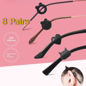 8 Pairs Anti-Slip Glasses Ear Support Silicone Cover for Children Anti-Dropping Eyewear Tool
