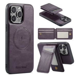 Magnetic Detachable Leather Wallet Phone Stand Case Wireless Charge Cover for iPhone 7 8 SE 17Air 18 12 13 14 Plus 15 16 Pro Max2026