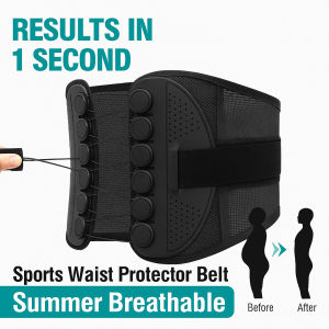 Lightweight Breathable Lumbar Corrector & Support Belt/Adjustable Posture Corrector For Fitness Outdoor Sports/Secure Fit Lower Back Pain Relief Adults Men & Women