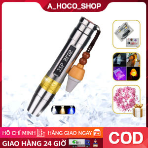 Đèn soi đá quy 3 màu đèn soi cua soi tiền giả BK Trắng Vàng Tím kèm sạc pin  tặng đá ruby thô