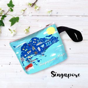 [ GROSIR ] ALVYSTREET - Dompet Pouch Dompet Wanita Dompet Koin Souvenir Luar Negri Dompet Souvenir Motif Singapore Terlaris Terbaru | 5 Motif