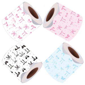 Decorative Border Trim Sticker for Bulletin Displays Tear Resistant Ribbon Bowknot Pattern Scalloped Board Decal