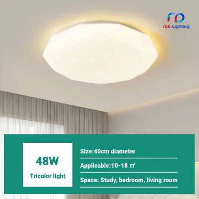 【RIDI】LED Modern Ceiling Lights Tri Color For Living Room Bedroom Diamond Ceiling Lamps