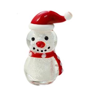 กวางเรนเดียร์รูปมนุษย์หิมะทำจากแก้วแบบเป่าโมเดลตัวจิ๋วตั้งโต๊ะของตกแต่งสำนักงานบ้านสำหรับงานเลี้ยงวันหยุดตกแต่งสำหรับคริสต์มาส