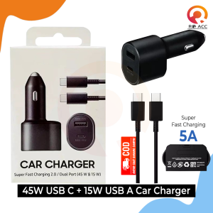 [RO ACC] CAR CHARGER MOBIL PD SAMSUNG SUPER FAST CHARGING 60W DUAL USB