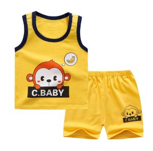 Playset Singlet Kids 100% Cotton Seluar Kanak2 Lelaki Baju Budak Playset Kanak Lelaki Boy Shirts Boy Pants Set