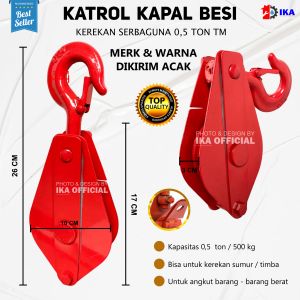 Katrol Kerekan Sumur Camel 0.5 Ton Timba Besi 3 Inch 500kg Roda Tarik Timba Sumur 3"