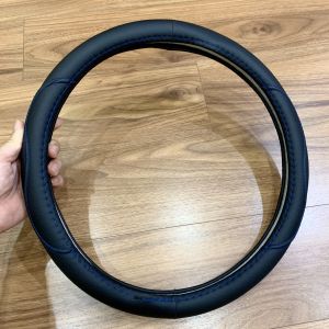 Bọc Vô Lăng Da PU Thêu Viền Chỉ Mềm Mại Thấm Hút Mồ Hôi Phù Hợp Với Mọi Loại Xe