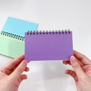 สมุดโน๊ตขนาดเล็กแบบม้วนคู่ขนาด4.9X2.9นิ้วกระดาษโน้ตแบบพกพา50แผ่นบุแผ่นรองเขียนขนาดเล็กสำหรับจดบันทึก