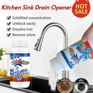 Kitchen Sink Drain Opener Powerful Drain Cleaner Gel Fast Acting Pipe Unclogger for Kitchen Sink Bathroom Toilet Shower Drain Dissolves Hair Grease Food Waste Deodorizing Formula
