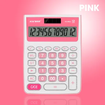 KARSON Calculator Solar Power Supply 12 Digit Calculators School Accounting Office Supplies KS-9984