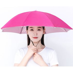 1x Sun protection Umbrella Hat head-mounted Fishing Sunshade Rain Gear Outdoor Folding Portable Umbrella Camping Beach Head Hats