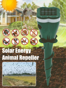 Solar Spiral Bird Repeller Outdoor Patio Rodent and Snake Repeller Ultrasonic Repeller