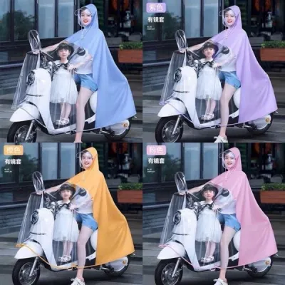 Áo Mưa Cánh Dơi Mẹ Và Bé Cao Cấp Phần Trước Trong Suốt và Áo Mưa Cánh Dơi Choàng Kính 1 đầu