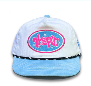 Topi Outdoor Corduroy Pastel Hinoto Thisplan - Warna Biru Abu-abu/White/Deep Green