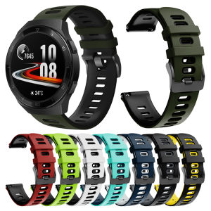 Zenia 20mm 22mm Two-Color Skin-friendly Soft Silicone Watchband Watch Strap for Huawei Watch GT 2 3 4 5 6 Pro Ceramic Active Classic Runner Ultimate Bunds GT2 GT3 GT4 GT5 GT6 SE 2E Honor GS GS3 GS3i GS4 Magic 2 Dream 46mm 43mm 42mm Smart Watch Accessories