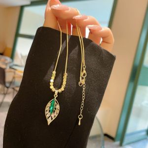 Leaf Metal Necklace Korean Fashion Elegant Simple Neck Lace Accessories Jewelry for Women’s
