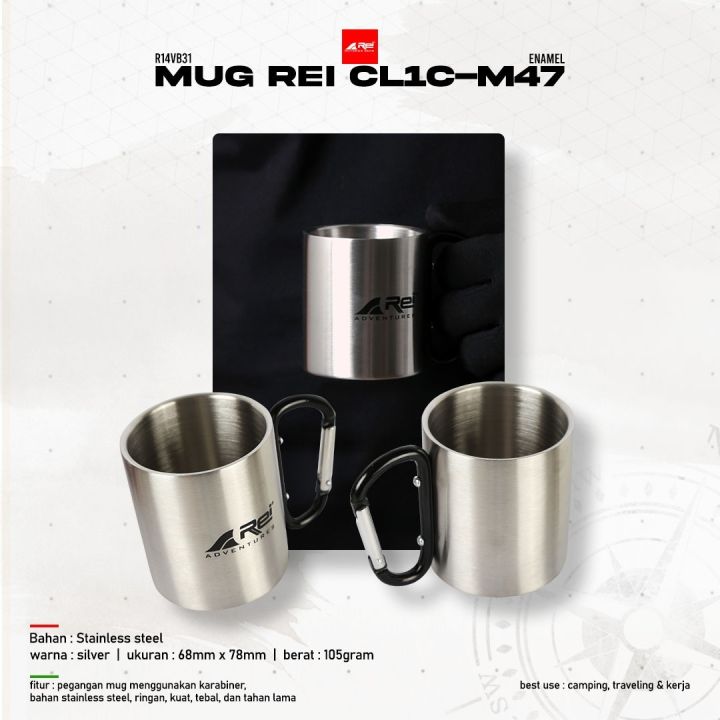 Arei Outdoorgear Mug Arei CL1C-M47 Mug Ringan Untuk Minum Kopi Mug