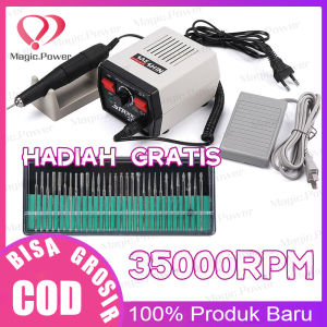 Hadiah gratis!!Strong 204 Electric Manicure Set Professionals Mesin 65W Electric Nail Drill Machine 35000RPM Pedicure Machine
