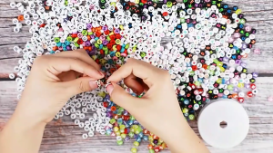 1850 Pieces Fashionable Letter Bead Set Includes Elastic Cord Decoration for Personalize and Craft Supplies