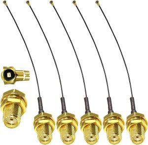 5 Pieces of IPX IPEX-1 U.FL to SMA Female Tail Antenna Wi-Fi Coaxial Low Loss Cables 6 inches (15 cm)