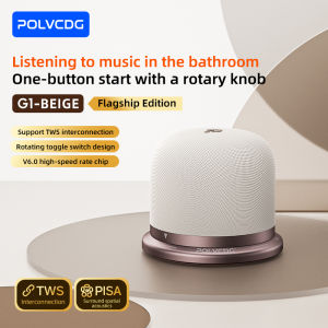 Polvcdg-G1 IPX5 waterproof magnetic mini speaker Bluetooth 6.0 speaker + stand two-in-one 360° surround sound personalized rotary switch portable speaker