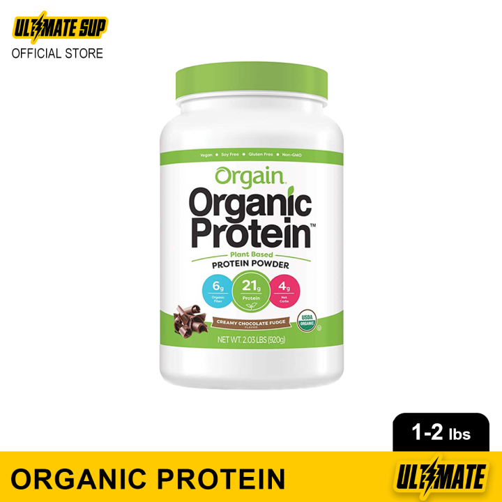 Orgain Organic Plant Based Protein Powder, Vanilla Bean Vegan, Low Net Carbs, Non Dairy