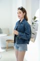 Jacket แจ็คเก็ตยีนส์แขนยาว เสื้อคลุมยีนส์ เสื้อยีนส์สาวอวบ เสื้อยีนส์คอตตอนใส่ได้ทุกดอกาศ. 
