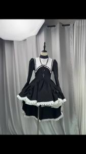 New Product   Dark-style sweet and cool embroidered cross Halloween nun costume  COS Costume   Subculture