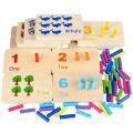 Montessori Peg Board Toys Math Board Game with Various Learning Cards Educational Preschool Blocks Preschool Learning Board Games for Kids and Adults classic. 